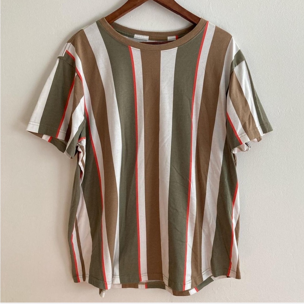 Original Use Striped Curved Hem T-Shirt